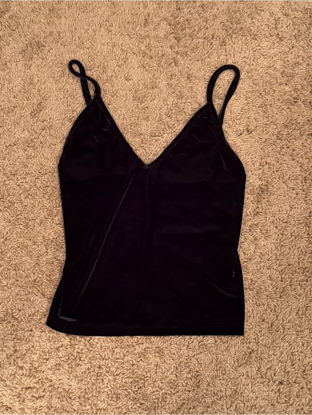 Brandy Melville/John Galt‎ Black Velvet V-Neck Cami